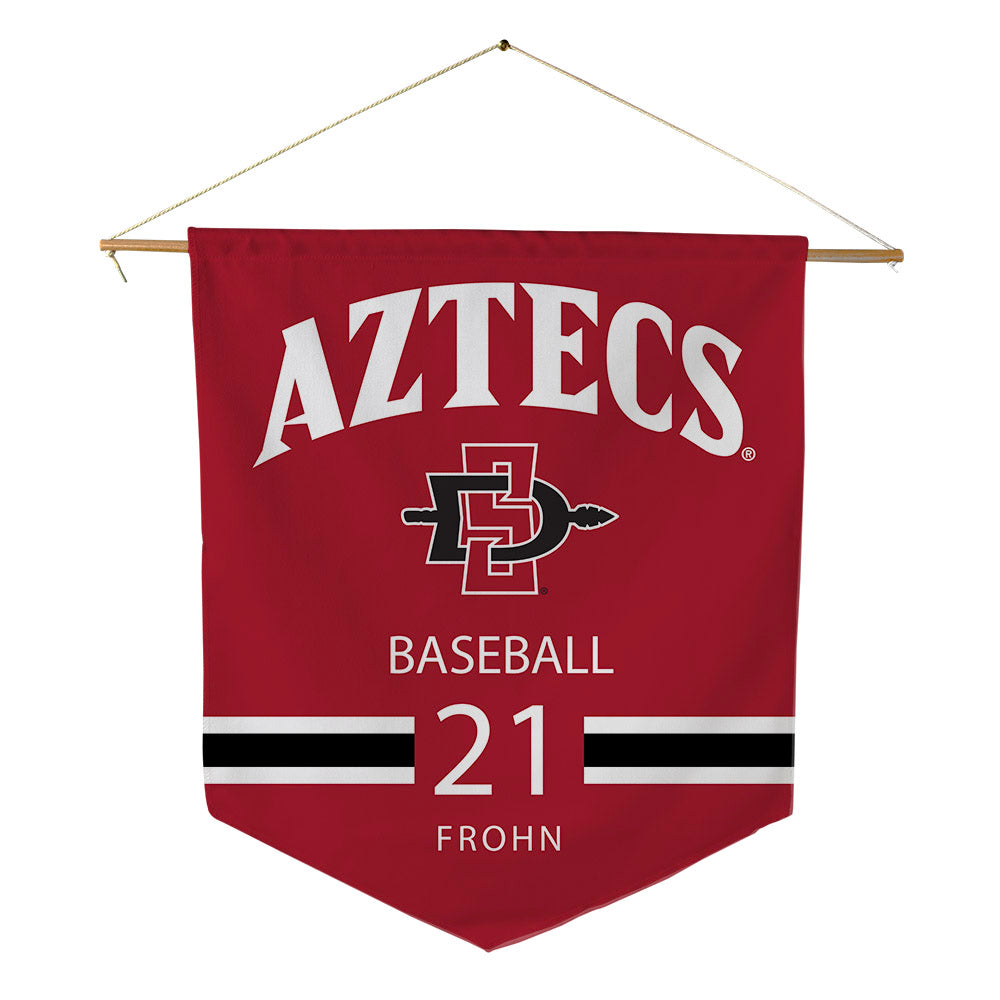 SDSU - NCAA Baseball : Jake Frohn - Pennant - 18" x 21"-0
