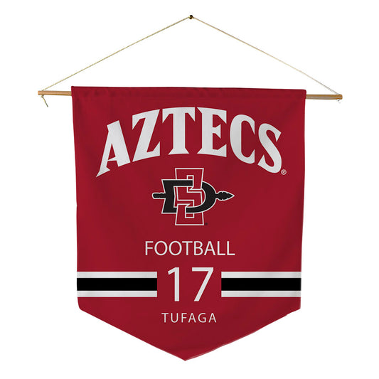 SDSU - NCAA Football : Kaimana Tufaga - Pennant - 18" x 21"-0