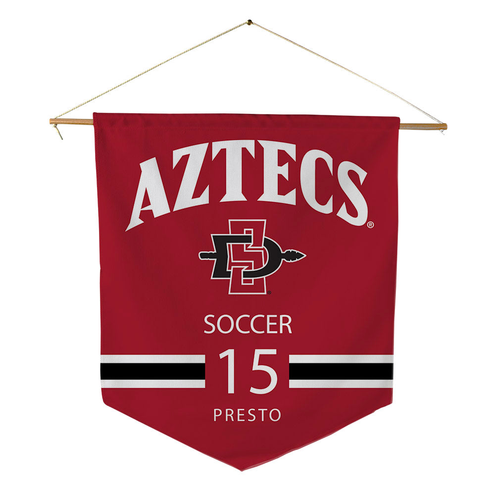 SDSU - NCAA Men's Soccer : Dylan Presto - Pennant - 18" x 21"-0