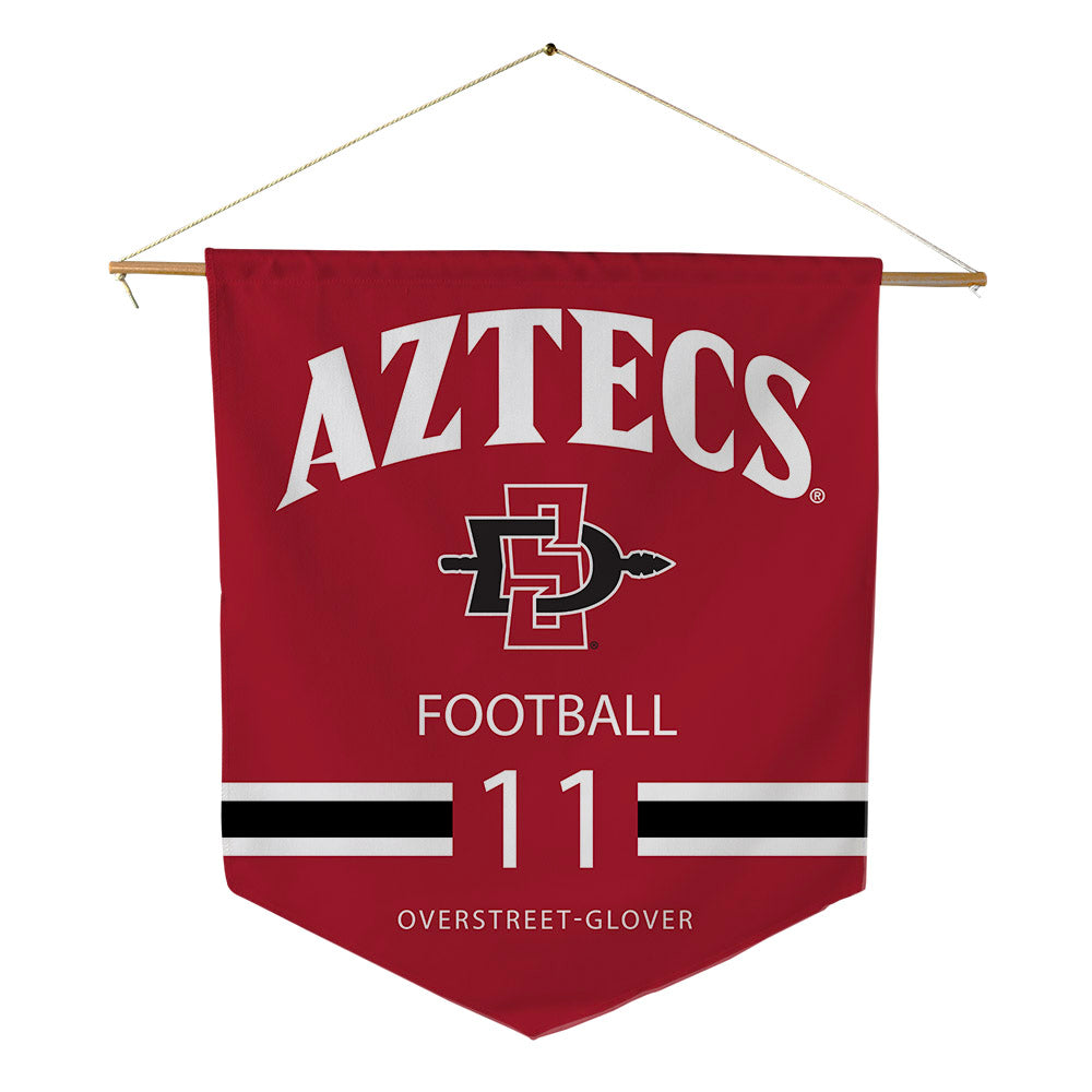 SDSU - NCAA Football : Deyhare Overstreet-Glover - Pennant - 18" x 21"-0