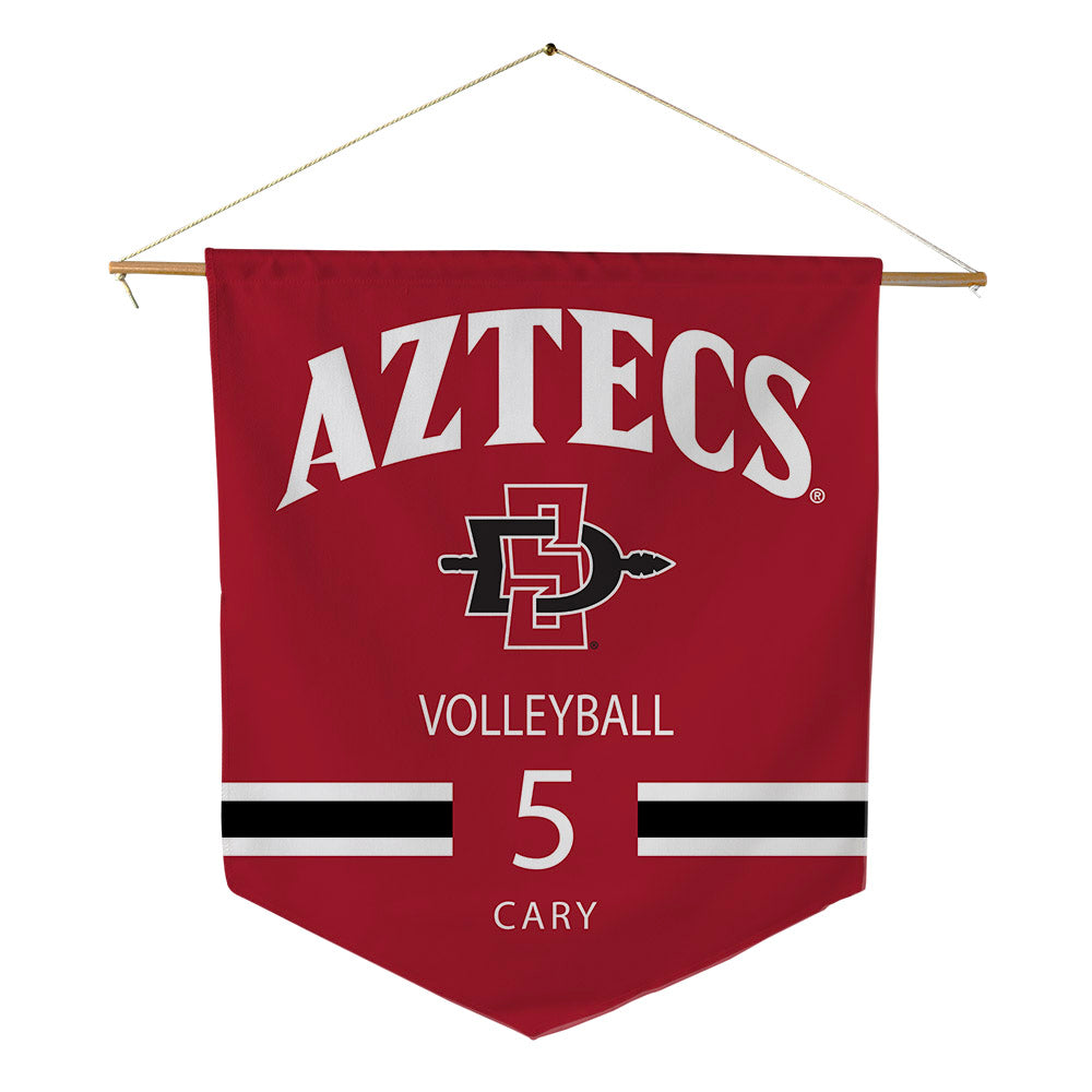 SDSU - NCAA Women's Volleyball : Logan Cary - Pennant - 18" x 21"-0