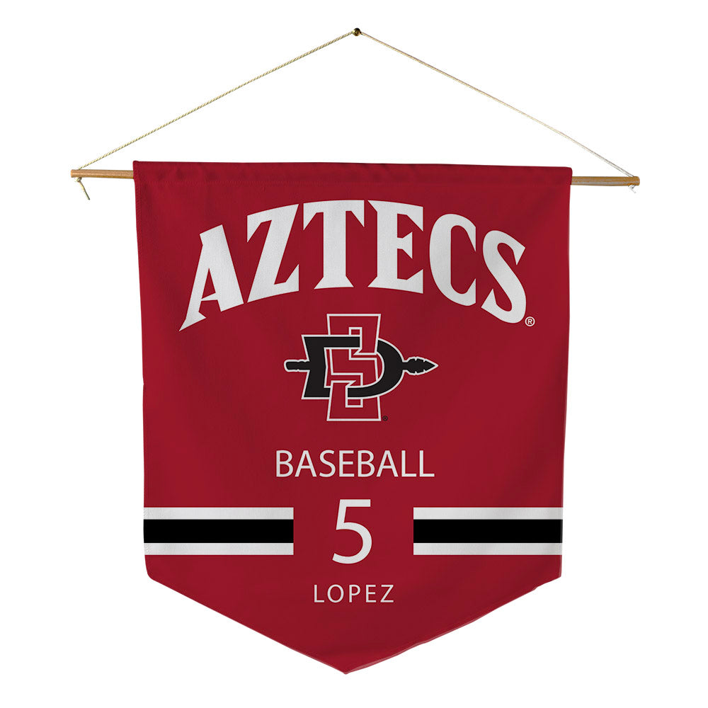 SDSU - NCAA Baseball : Nate Lopez - Pennant - 18" x 21"-0