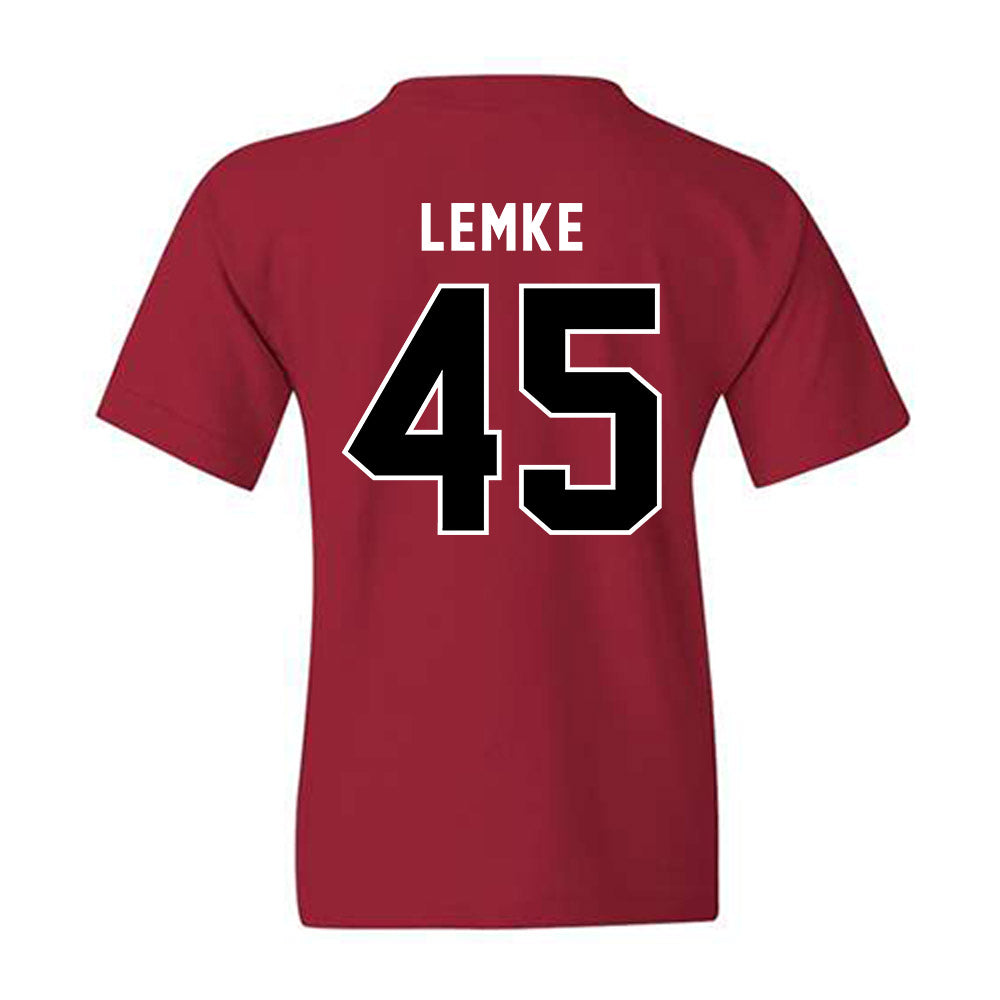 SDSU - NCAA Baseball : Simon Lemke - Classic Shersey Youth T-Shirt-1