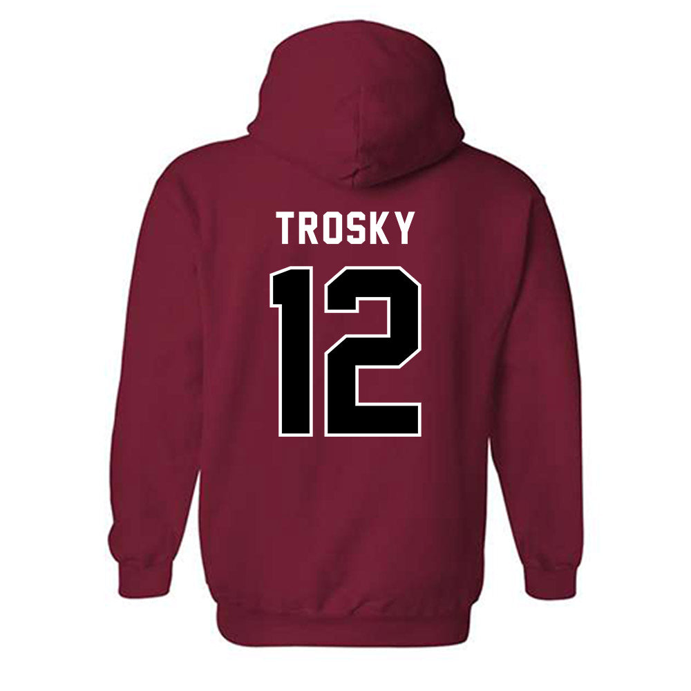 SDSU - NCAA Baseball : Jabin Trosky - Classic Shersey Hooded Sweatshirt-1