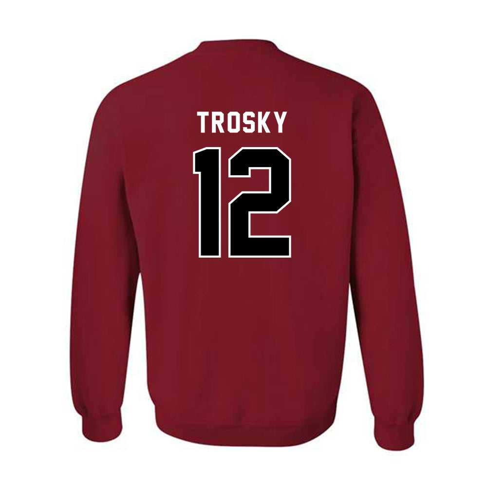 SDSU - NCAA Baseball : Jabin Trosky - Classic Shersey Crewneck Sweatshirt-1