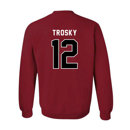 SDSU - NCAA Baseball : Jabin Trosky - Classic Shersey Crewneck Sweatshirt-1