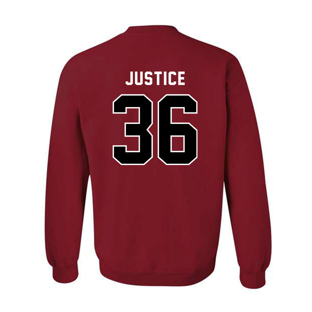 SDSU - NCAA Baseball : Zach Justice - Classic Shersey Crewneck Sweatshirt-1