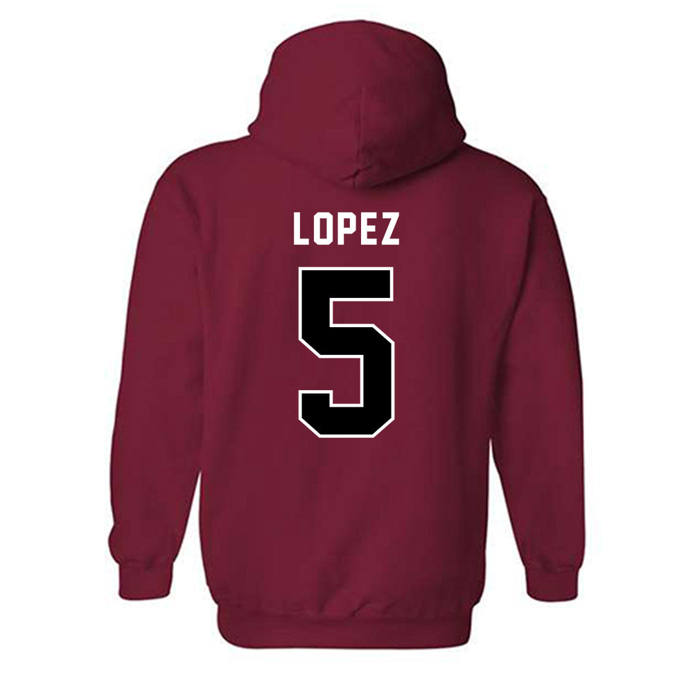 SDSU - NCAA Baseball : Nate Lopez - Classic Shersey Hooded Sweatshirt-1