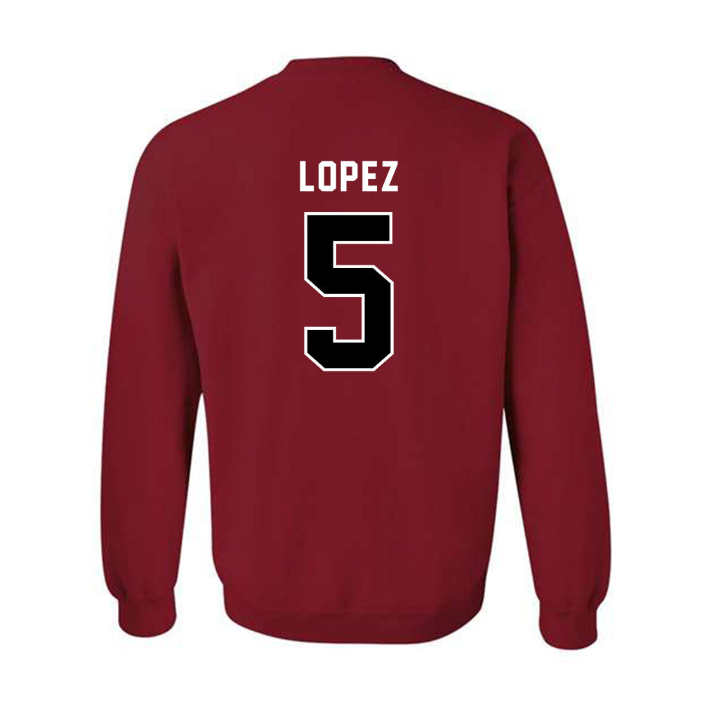 SDSU - NCAA Baseball : Nate Lopez - Classic Shersey Crewneck Sweatshirt-1