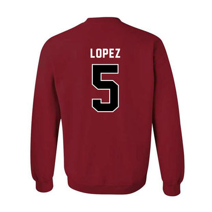 SDSU - NCAA Baseball : Nate Lopez - Classic Shersey Crewneck Sweatshirt-1