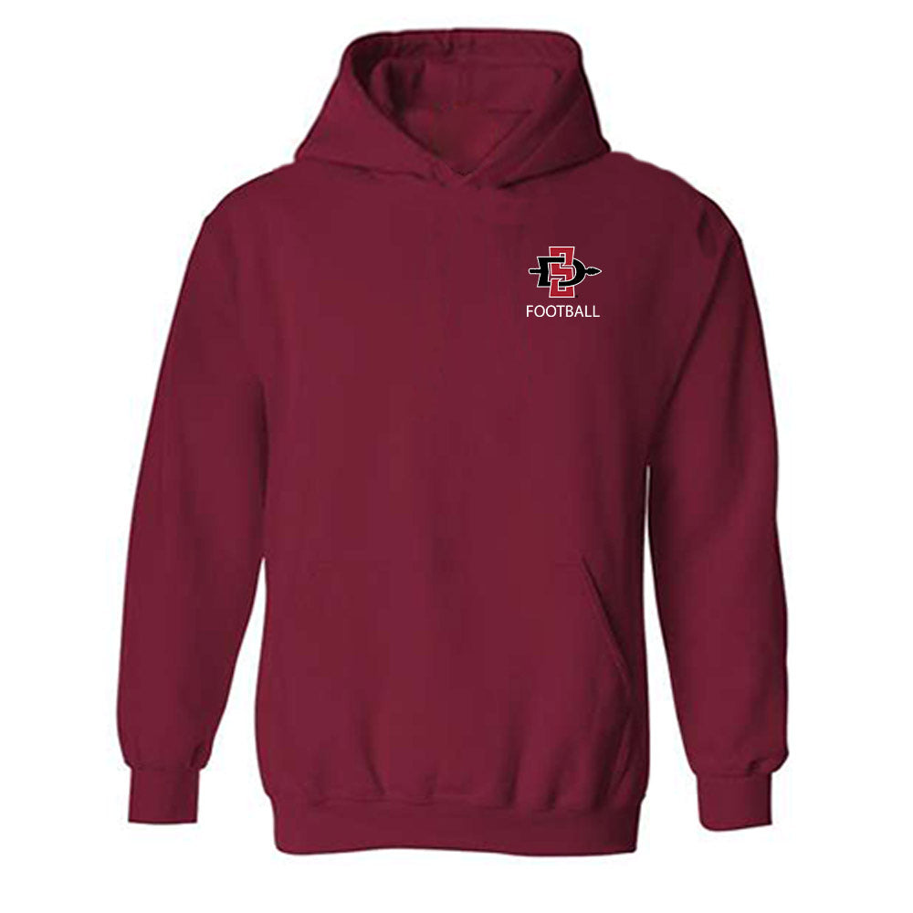 SDSU - NCAA Football : Elijah Muliufi - Classic Shersey Hooded Sweatshirt-0
