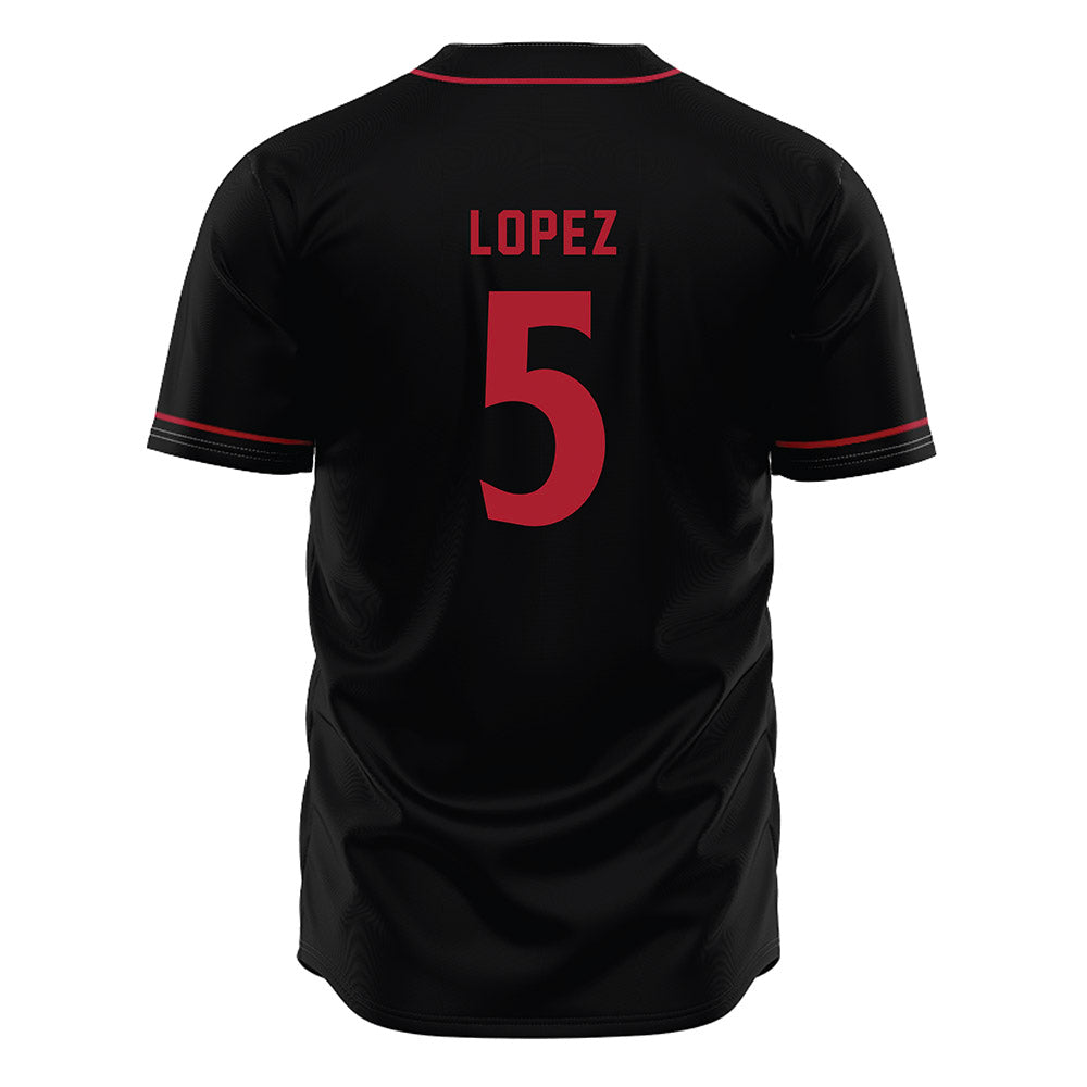 SDSU - NCAA Baseball : Nate Lopez - Black Jersey-1