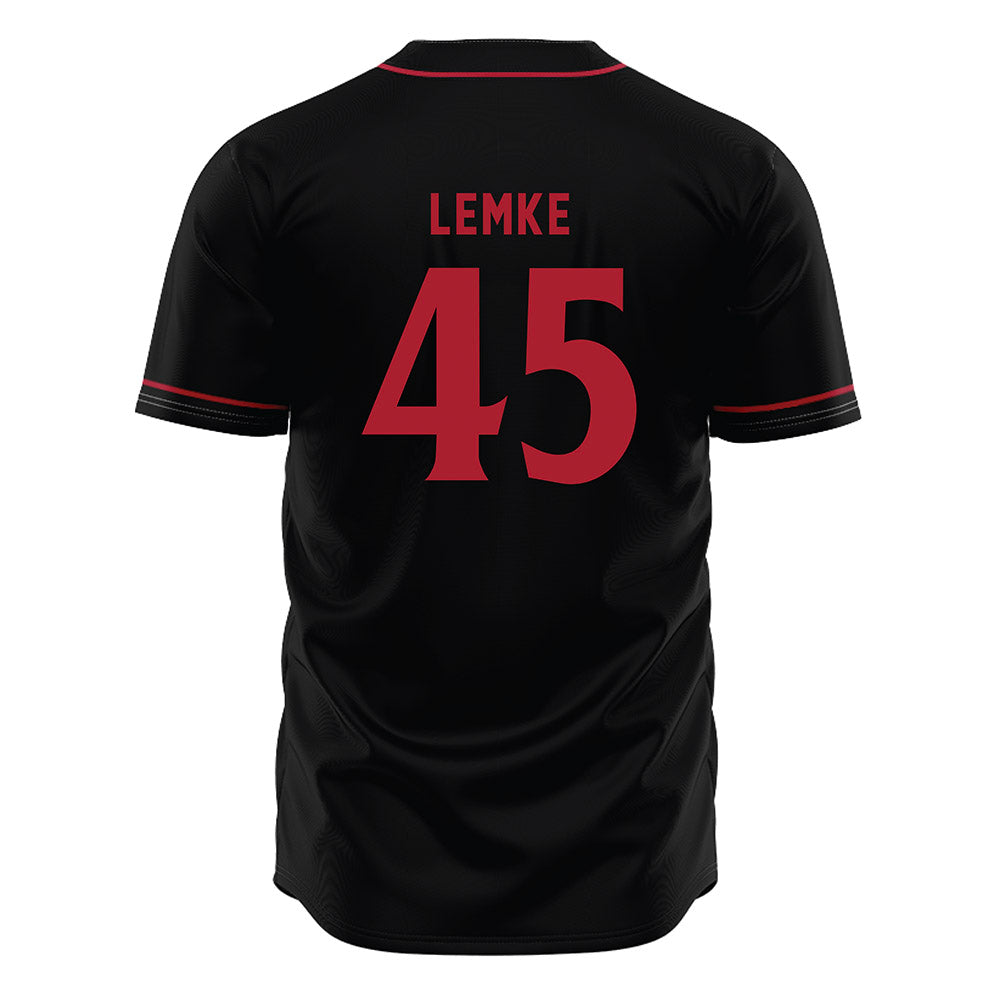 SDSU - NCAA Baseball : Simon Lemke - Black Jersey-1