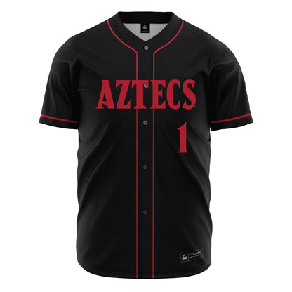 SDSU - NCAA Baseball : Dawson Santana - Black Jersey-0