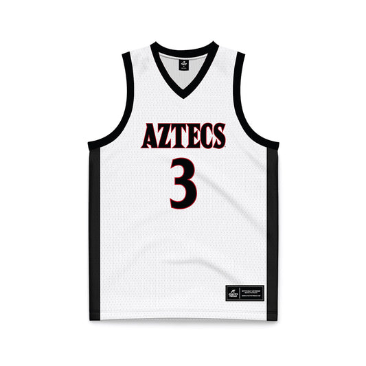 SDSU - NCAA Women's Basketball : Alyssa Jackson - White Basketball Jersey-0