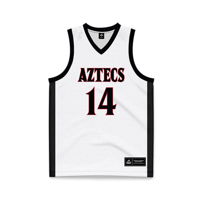 SDSU - NCAA Women's Basketball : Nala Williams - White Basketball Jersey-0