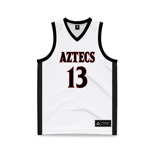 SDSU - NCAA Women's Basketball : Maria Konstantinidou - White Basketball Jersey-0