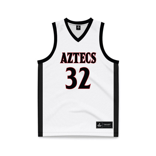 SDSU - NCAA Women's Basketball : Dionne Madjo - White Basketball Jersey-0