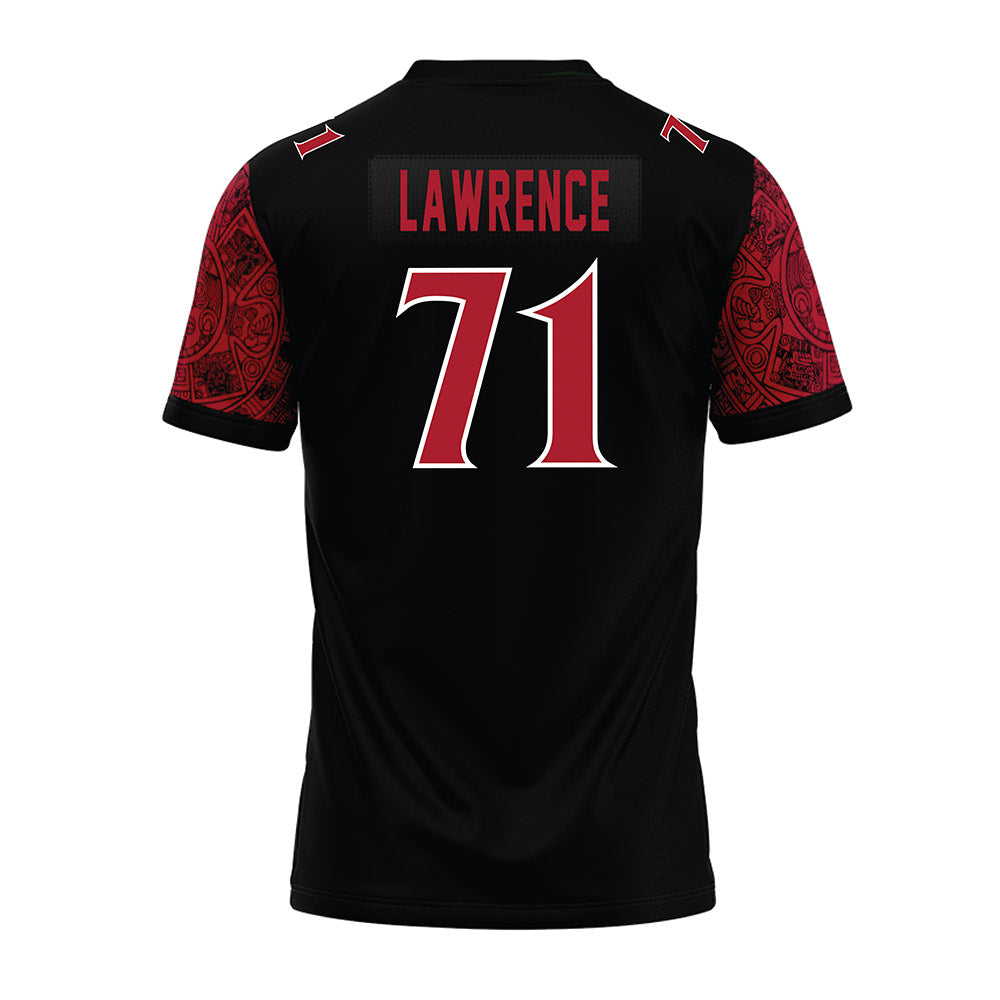 SDSU - NCAA Football : Evan Lawrence - Black Premium Football Jersey-1