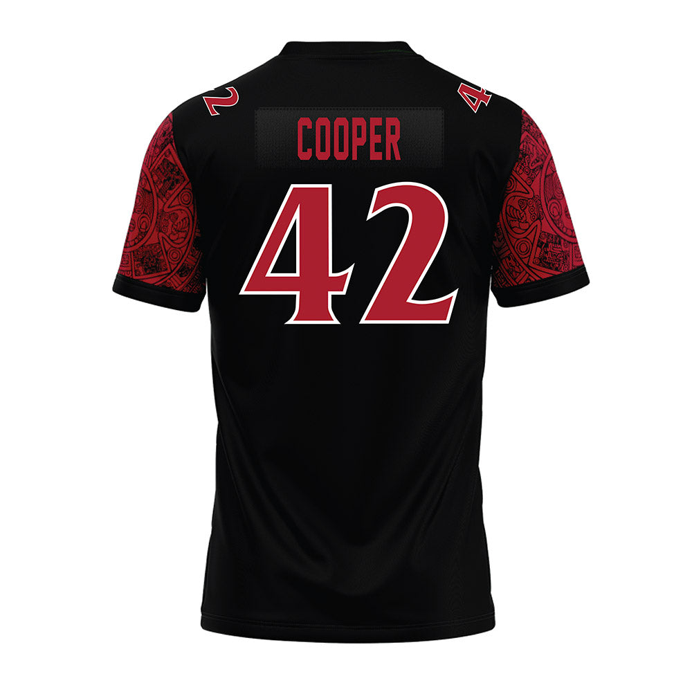 SDSU - NCAA Football : Cameron Cooper - Black Premium Football Jersey-1