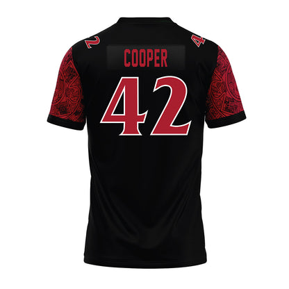 SDSU - NCAA Football : Cameron Cooper - Black Premium Football Jersey-1