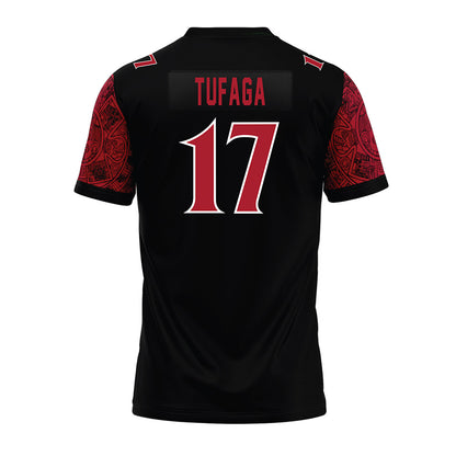 SDSU - NCAA Football : Kaimana Tufaga - Black Premium Football Jersey-1