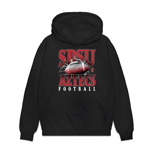 SDSU - NCAA Football : Brady Hill - Vintage Premium Hooded Sweatshirt-0