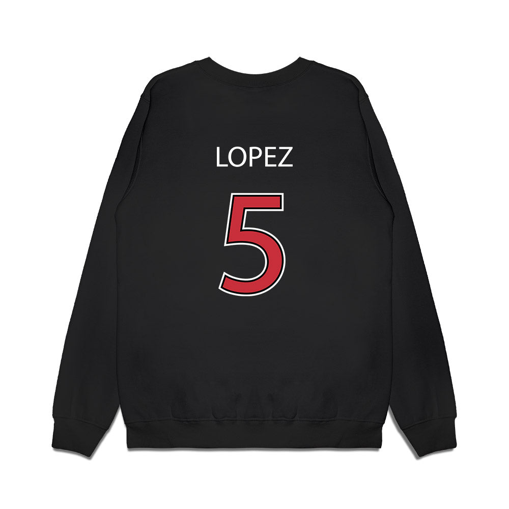 SDSU - NCAA Baseball : Nate Lopez - Vintage Shersey Premium Crewneck Sweatshirt-1