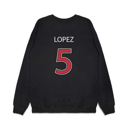 SDSU - NCAA Baseball : Nate Lopez - Vintage Shersey Premium Crewneck Sweatshirt-1