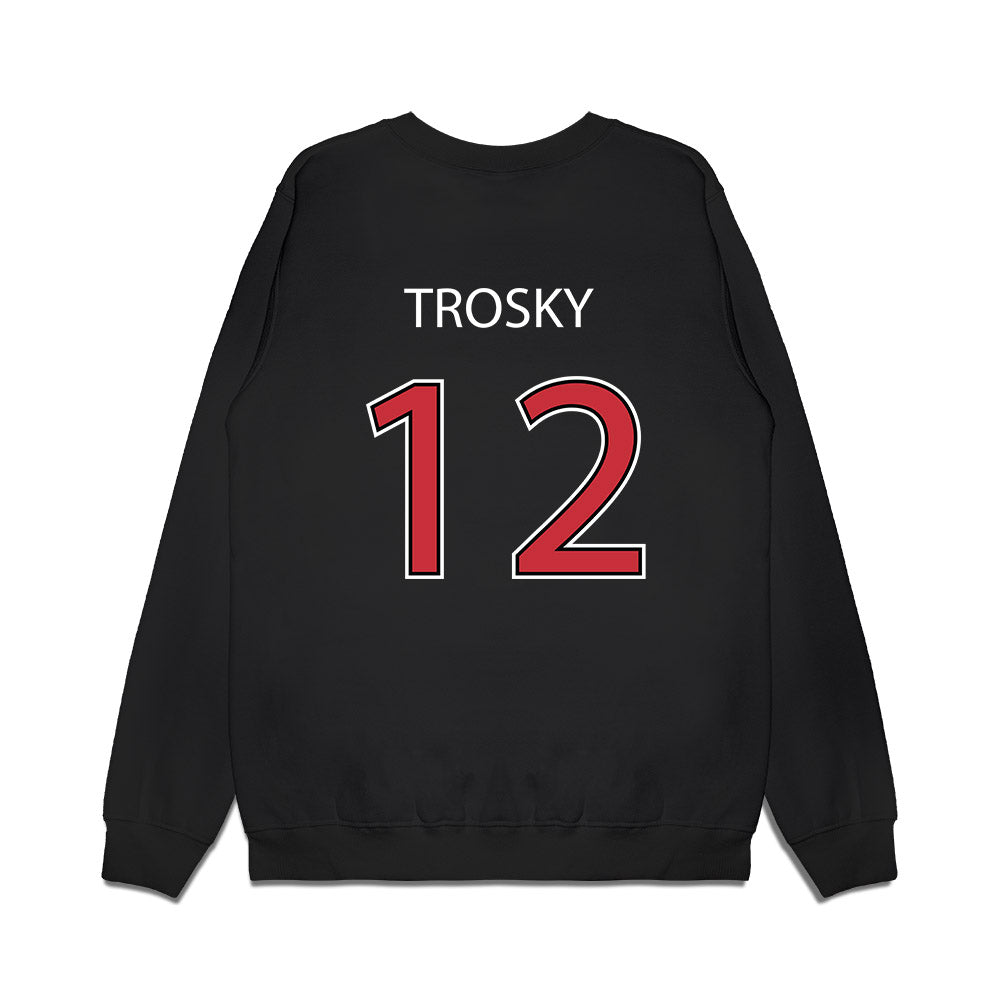SDSU - NCAA Baseball : Jabin Trosky - Vintage Shersey Premium Crewneck Sweatshirt-1