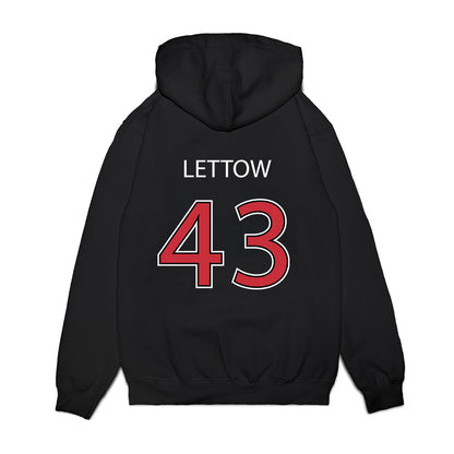 SDSU - NCAA Baseball : Rohan Lettow - Vintage Shersey Premium Hooded Sweatshirt-1