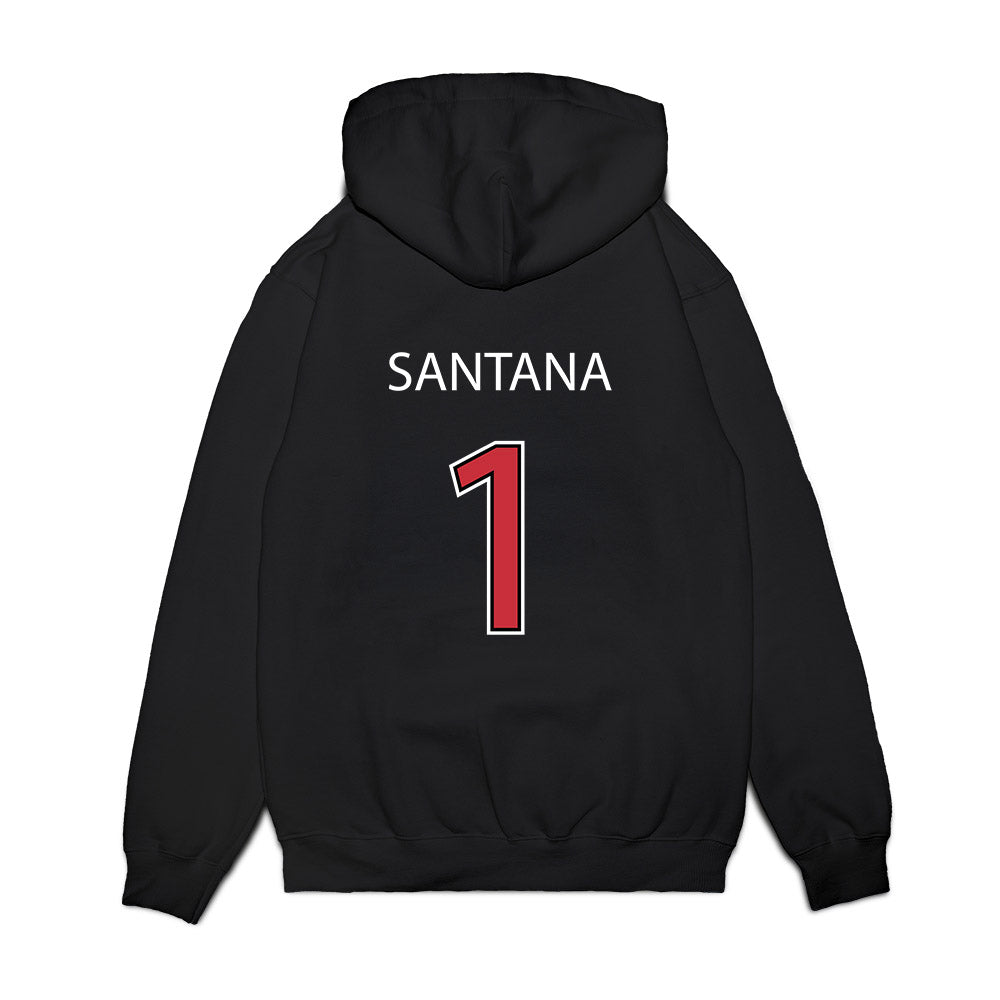 SDSU - NCAA Baseball : Dawson Santana - Vintage Shersey Premium Hooded Sweatshirt-1
