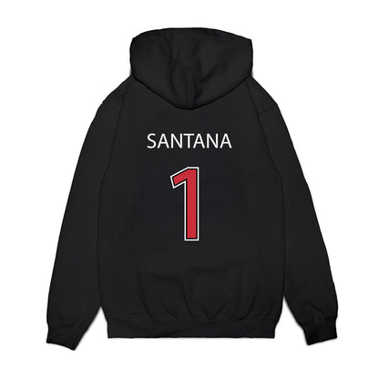 SDSU - NCAA Baseball : Dawson Santana - Vintage Shersey Premium Hooded Sweatshirt-1
