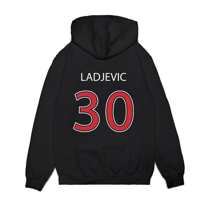 SDSU - NCAA Baseball : David Ladjevic - Vintage Shersey Premium Hooded Sweatshirt-1