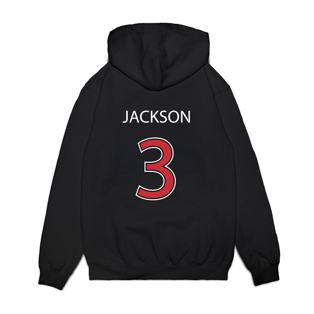 SDSU - NCAA Baseball : Jake Jackson - Vintage Shersey Premium Hooded Sweatshirt-1