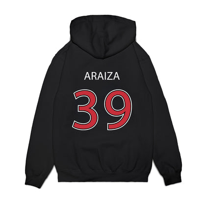 SDSU - NCAA Baseball : Issac Araiza - Vintage Shersey Premium Hooded Sweatshirt-1