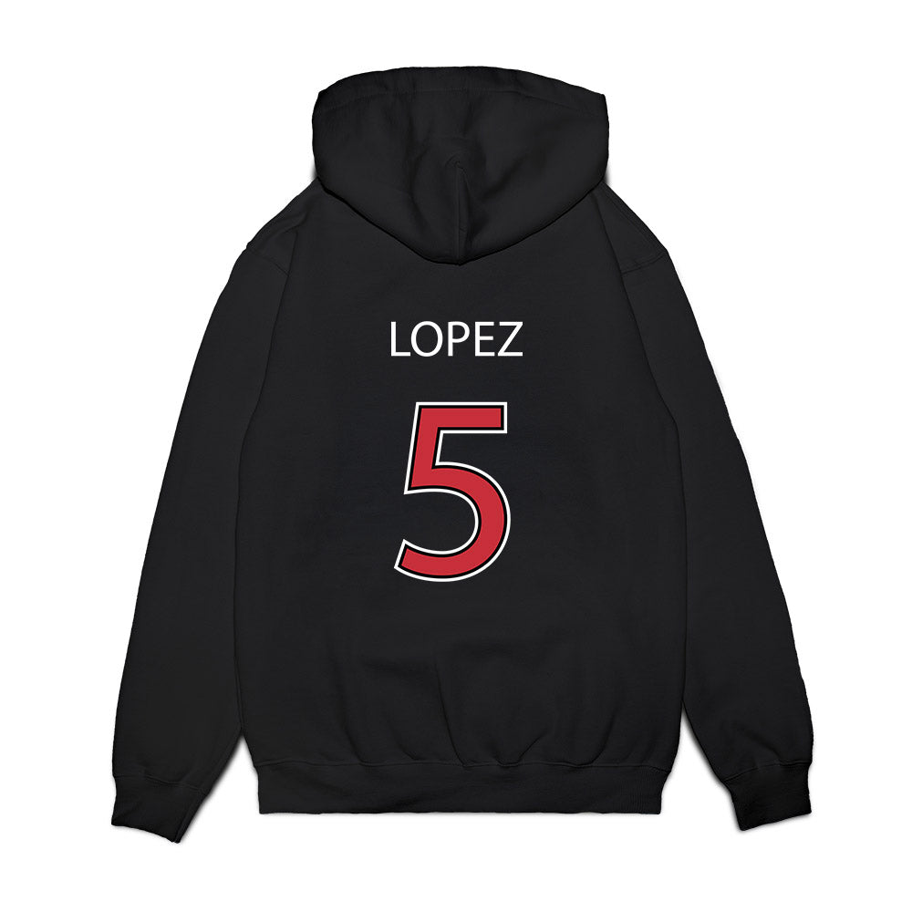 SDSU - NCAA Baseball : Nate Lopez - Vintage Shersey Premium Hooded Sweatshirt-1