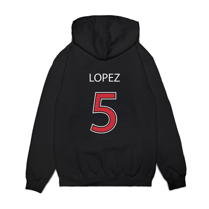 SDSU - NCAA Baseball : Nate Lopez - Vintage Shersey Premium Hooded Sweatshirt-1