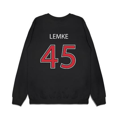 SDSU - NCAA Baseball : Simon Lemke - Vintage Shersey Premium Crewneck Sweatshirt-1