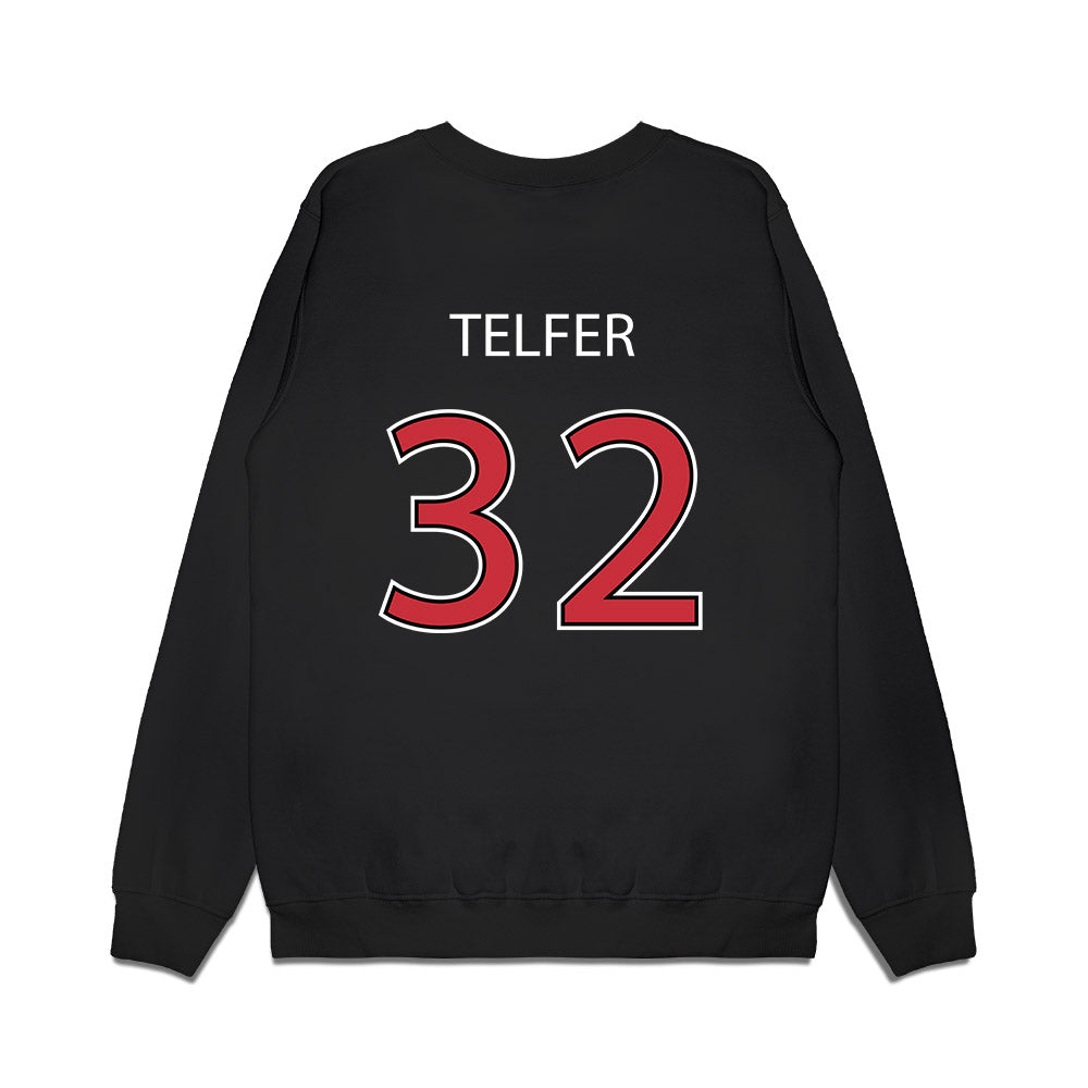 SDSU - NCAA Baseball : Trey Telfer - Vintage Shersey Premium Crewneck Sweatshirt-1