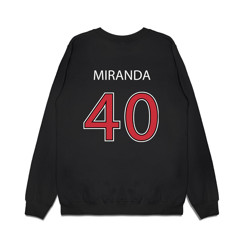 SDSU - NCAA Baseball : Evan Miranda - Vintage Shersey Premium Crewneck Sweatshirt-1