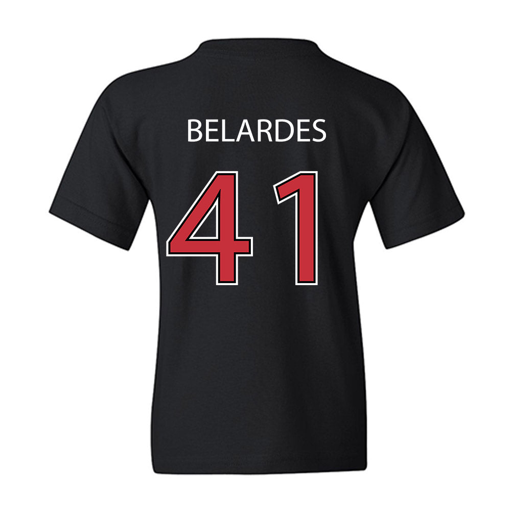 SDSU - NCAA Baseball : Alec Belardes - Vintage Shersey Youth T-Shirt-1