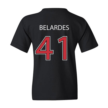 SDSU - NCAA Baseball : Alec Belardes - Vintage Shersey Youth T-Shirt-1