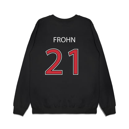 SDSU - NCAA Baseball : Jake Frohn - Vintage Shersey Premium Crewneck Sweatshirt-1