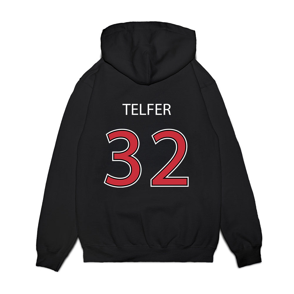 SDSU - NCAA Baseball : Trey Telfer - Vintage Shersey Premium Hooded Sweatshirt-1