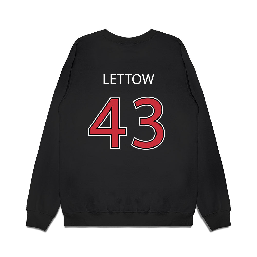SDSU - NCAA Baseball : Rohan Lettow - Vintage Shersey Premium Crewneck Sweatshirt-1