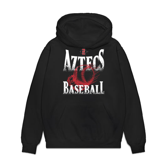 SDSU - NCAA Baseball : Carson Moore - Vintage Shersey Premium Hooded Sweatshirt-0