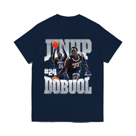 Monmouth - NCAA Men's Basketball : Jinup Dobuol - Collage Comfort Colors T-Shirt-0