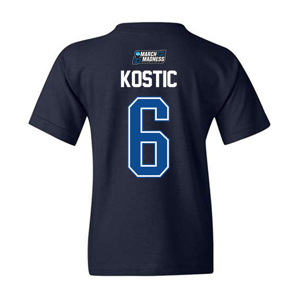 BYU - NCAA Men's Basketball : Aleksej Kostic - NCAA® March Madness® 2026 Youth T-Shirt-1