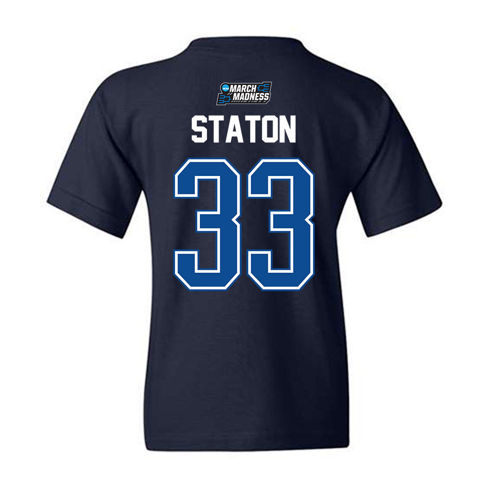 BYU - NCAA Men's Basketball : Xavion Staton - NCAA® March Madness® 2026 Youth T-Shirt-1